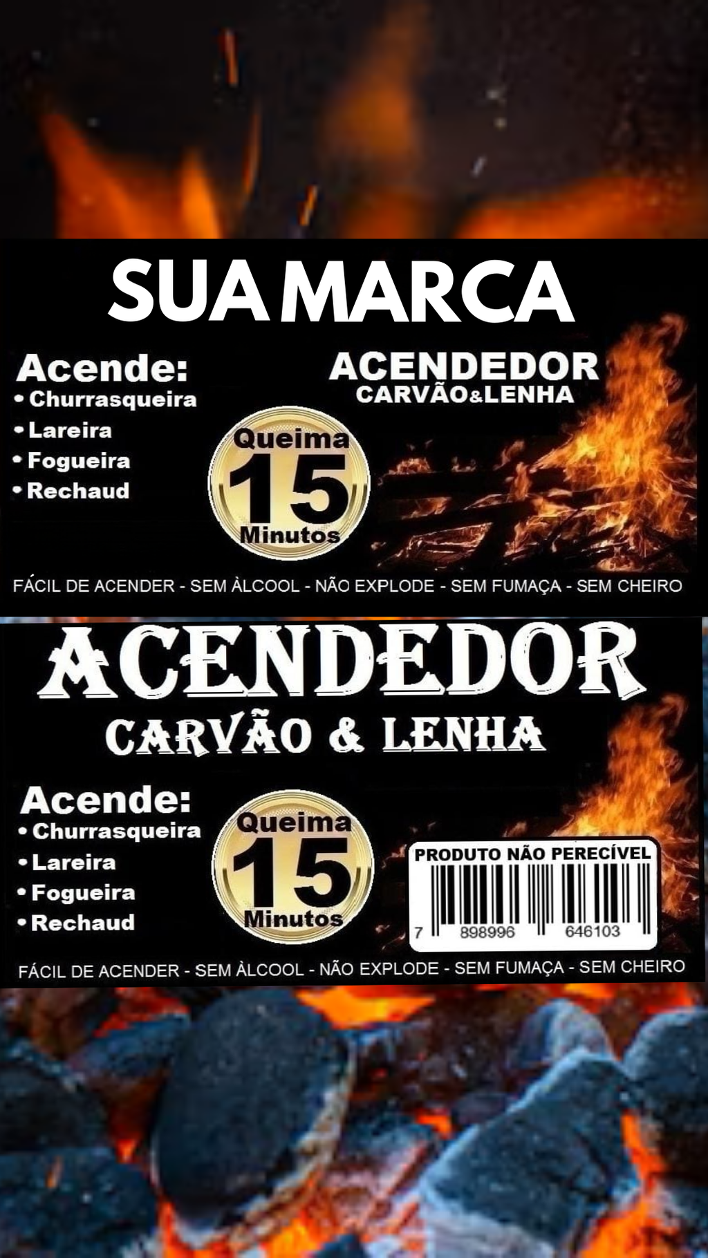 Acendedor de Fogo - Personalização da Marca